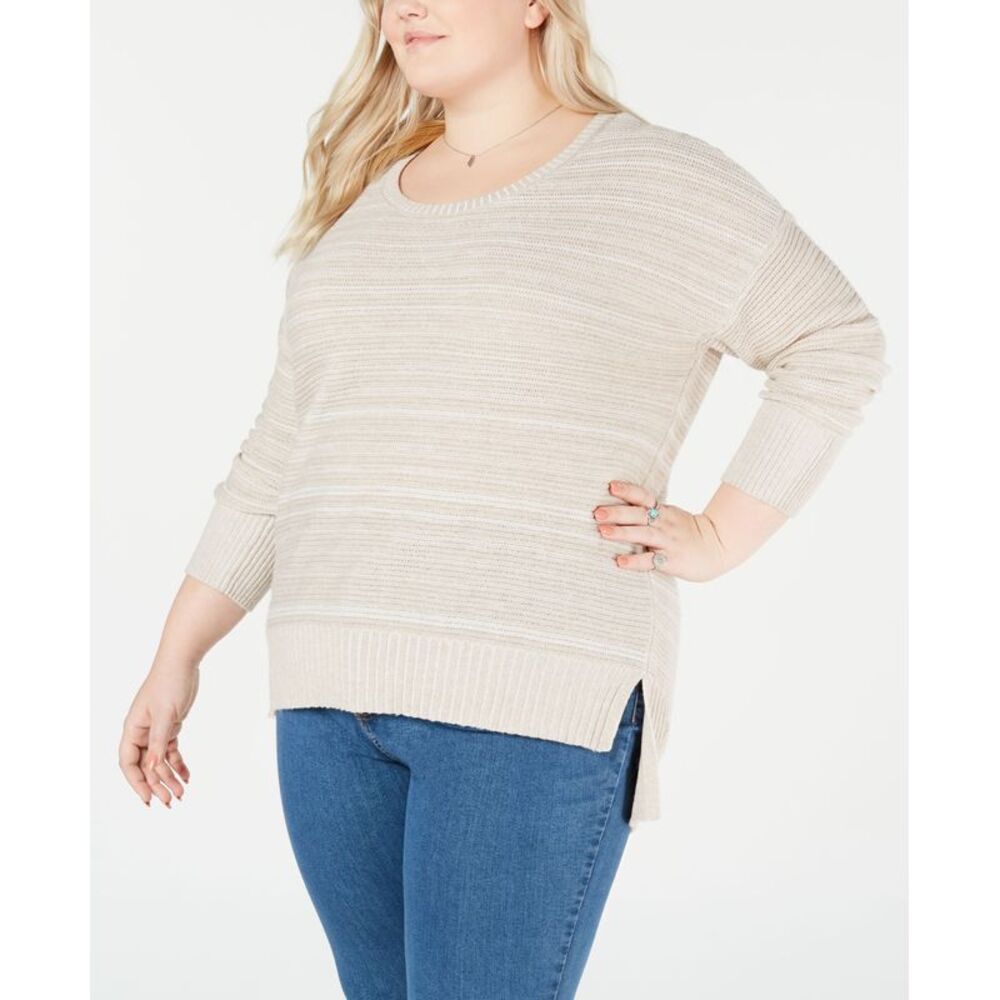 Style & Co Plus Size High Low Drop Shoulder Sweater
